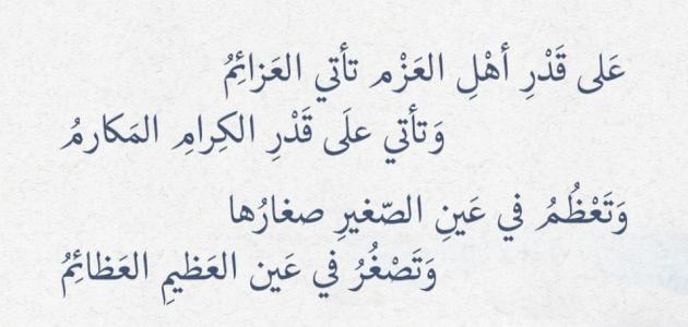 حكم المتنبي , اقوال واشعار للمتنبي