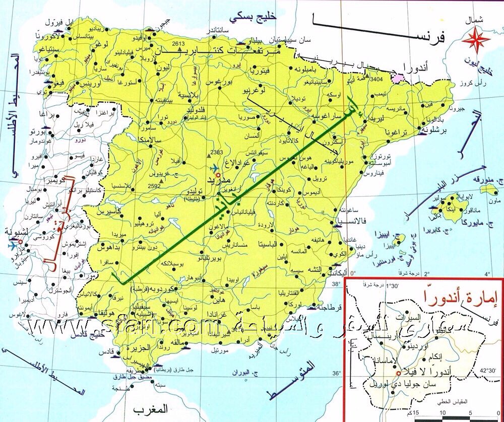 خريطة اسبانيا بالعربي 11889 1