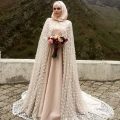2552 12 فساتين اعراس للمحجبات - اجمل الفساتين العرائس المحجبات هنديه شقية